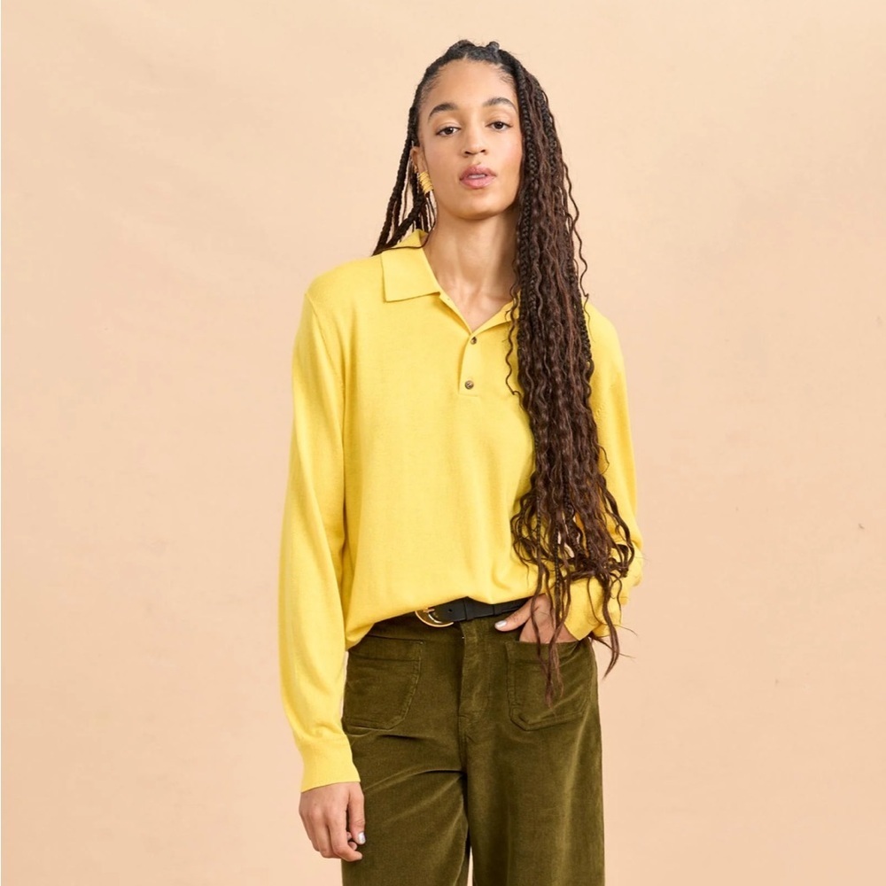 NWT La Ligne Ben Polo in‎ Citrine sz S $295